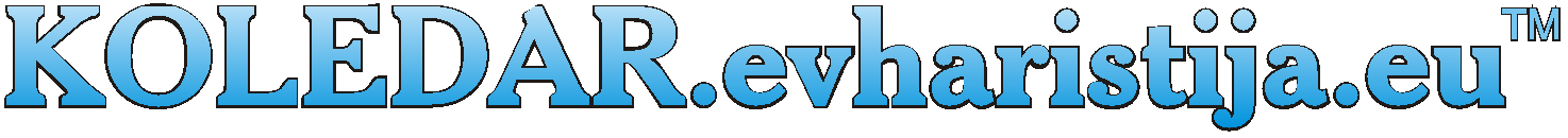 Slovenski namizni koledar in vsak dan posebej (dogodki, svetniki in Boja beseda), pobonosti, liturgine barve ...